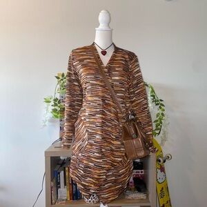 Ruby Rd. whimsical bohemian fairycore vintage style striped long sleeve cardigan